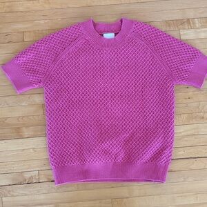 Varley Pink Crewneck Shortsleeve Sweater S